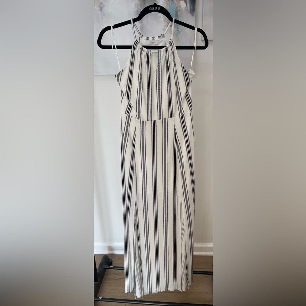 Candie's Black and White Striped Dress